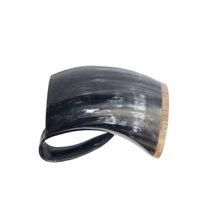 Vente chaude Design Moderne Fabriqué À La Main Poli Écologique Réutilisable Étanche Tasse En Corne De Buffle Poignée Personnalisée pour Bière Vin - Product Image 3