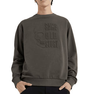 Sudaderas de alta calidad Unisex gruesas 100% algodón French Terry personalizado 3D en relieve diseño de impresión térmica para hombres - Product Image 1