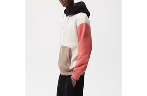 Sweat à capuche surdimensionné en polyester/coton teint uni pour l'hiver de haute qualité avec conception de blocs multicolores patchwork personnalisés pour hommes - Product Image 3