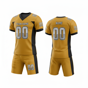 Conjunto Personalizable de Uniforme de Fútbol Americano con Camiseta y Pantalones Cortos con Posición para Logotipo Frontal - Product Image 1