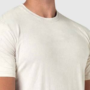 Venta al por mayor de los hombres Casual ácido lavado camisetas Drop Shoulder secado rápido personalizado lavado 100% algodón High Street Style camiseta para hombres - Product Image 6