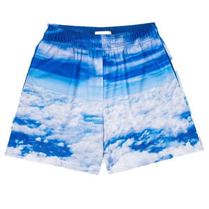 Venta al por mayor sublimación 100% algodón impresión verano hombres precio barato pantalones cortos para logotipo personalizado con cintura elástica - Product Image 1