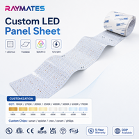 Feuille LED flexible professionnelle rétroéclairée 10m, feuille LED en papier mince découpable SMD 2835, panneau lumineux pour vitrines