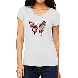 T-shirt décontracté en coton doux à col en V pour femme grande taille, personnalisé, intelligent, anti-transpiration rapide et respirant pour l'été - Product Image 2