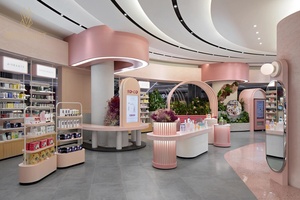การออกแบบตกแต่งภายในร้านขายเครื่องสำอางสีชมพู - Product Image 6