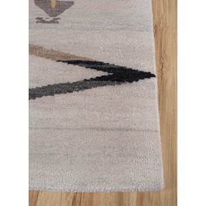 Freedom Manchaha Ivory Large Area Wool & <b>Silk</b> Hand Knotted Rugs Geometric Pattern 10mm Thickness for Home & Hallway-Lub-47 - Product Image 4