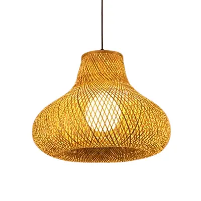 Top Selected Ceiling hanging rattan Lampshade Hanging lampshade for restaurant decoration wholesale handmade