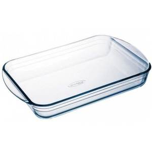 Bandeja para Hornear de Vidrio Templado Transparente de 35x23cm, 248BC00, Colección O Cuisine, Apta para Horno - Product Image 1