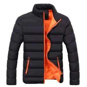 Couleur unie Orange Élégant manches longues matelassé bulles gilet fermeture éclair complète respirant haute qualité classique tendance Cool bulle veste - Product Image 5