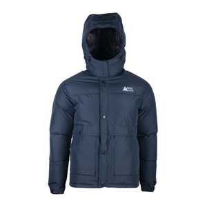 Venta caliente Leppa Hombres Blue Cargo Box Puffer down Jacket Chaqueta larga de invierno con capucha de moda - Product Image 1