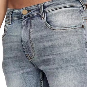 Pantalones cortos de mezclilla lavados con ácido de alta calidad para hombre, ropa de calle bordada personalizada, botón transpirable, ajuste relajado - Product Image 5