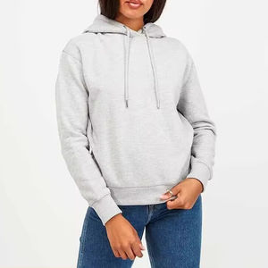 Sweat-shirt à capuche en tricot d'hiver pour femmes, pull-over court, 100% coton, style unique de haute qualité - Product Image 1