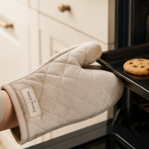 Heat Resistant Cotton Quilted <b>Kitchen</b> Oven Mitts Baking Cooking Oven Gloves Hanging Loop Direct Manufacturer Denizli Turkey OEM - Product Image 1