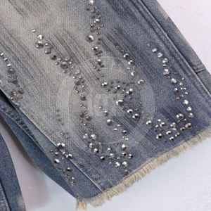 Shorts flashy en strass pour hommes, logo personnalisé, shorts surdimensionnés légers en strass pour hommes, prix de gros - Product Image 2