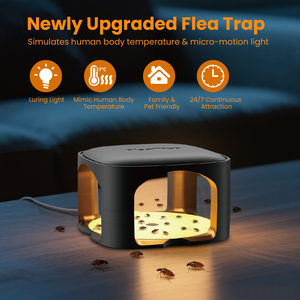 Trappola Elettrica Invernale Aggiornata per Pulci con Tavoletta Adesiva Controllo di Insetti, Mosche, Falene e Scarafaggi - Product Image 2