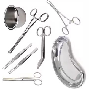 Juego de Cirugía de vendaje de acero inoxidable de 8 piezas de alta calidad-Tijeras de vendaje, fórceps, Gallipot e instrumento quirúrgico de bandeja de riñón - Product Image 6