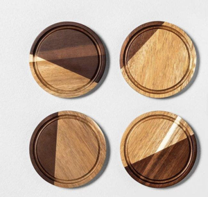 Wholesale Classic Eco-Friendly Round Wooden <b>Coaster</b> Set Custom Beer <b>Drink</b> <b>Coasters</b> with Holder - Product Image 6