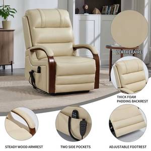 Sillón Reclinable Eléctrico con Masaje y Calefacción, Asiento de Salón Tapizado en Cuero Sintético, Silla Moderna para el Hogar - Product Image 2