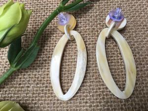 Pendientes de Cuerno Tribales Modernos Hechos a Mano, Ecológicos, Ligeros, Joyería de Moda, Artesanía Natural Premium para Uso Diario y Bodas - Product Image 5