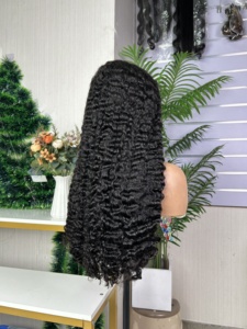 Perruque bouclée birmane 100% cheveux humains bruts haute densité 5*5 avec dentelle frontale - Product Image 1