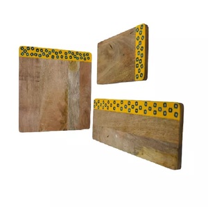 Plato para servir de madera de mango con junta de resina de madreperla, tabla de queso de madera de mango Natural de alta calidad, nuevos artículos de cocina - Product Image 3