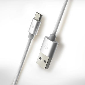 Câble en cuivre pur 3A 3M CB-245 Micro Silver USB vers Micro Charge rapide et transfert de données avec type USB en alliage d'aluminium - Product Image 1