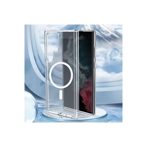 Coque de protection gaufrée Netzy pour Samsung Galaxy S22 Ultra compatible MagSafe, étui rigide transparent en PC et silicone TPU - Product Image 6