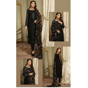 Ropa festiva de alta calidad, vestidos indios paquistaníes de diseñador, Salwar Kameez con bordado pesado, ropa de trabajo manual para adultos - Product Image 2