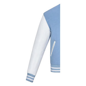 Chaqueta Universitaria Personalizada al por Mayor de Fábrica, Diseño OEM, Transpirable, Resistente al Viento, de Alta Calidad para Hombre, con Parche Bordado Frontal de Cuero Genuino - Product Image 6