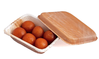 Caja de bagazo desechable ecológica con tapa