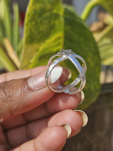 แหวนรูปดาวทำด้วยมือสีเงิน925ท้องฟ้าแหวนวงแบบเรียบง่ายแหวนแบบเปิดสำหรับชุดปาร์ตี้ของขวัญเครื่องประดับราคาโรงงาน - Product Image 4