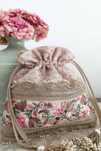 Premium <b>Embroidered</b> Potli <b>Bag</b> Women Traditional Wedding Party Wear Ethnic Handbag Wholesale India - Product Image 6