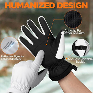 Battery-Heated <b>Gloves</b> <b>Women</b> Men Touchscreen Ski Motorcycle Hand Warmers <b>Waterproof</b> Thermal Heat Ski <b>Gloves</b> Winter Sports - Product Image 3