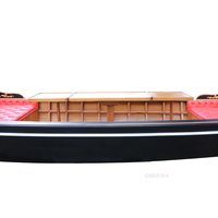Gondole vénitienne OMH, bateau réel de 36 pieds, modèle de bateau à pagaies en bois artisanal K151 Vietnam pour les lacs et les rivières