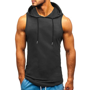Premium Quality <b>Men</b> Workout Plain <b>Sleeveless</b> <b>Hoodie</b> Casual Wear Tank Tops Bodybuilding Stringer Muscle <b>Men's</b> <b>Sleeveless</b> <b>Hoodie</b> - Product Image 1