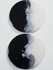 RESISTANCE Handmade Luxury Resin Coasters Customizable Coloured Square Pads for Table Set of <b>Kitchen</b> <b>Mat</b> Best Price - Product Image 3