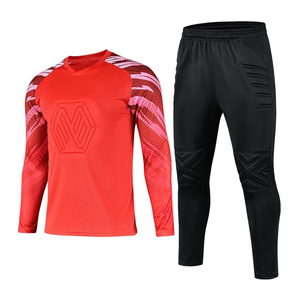 Conception à sublimation personnalisée kits de gardiens de but d'entraînement coupe automatisée ensemble uniforme rembourré de football pour hommes - Product Image 6