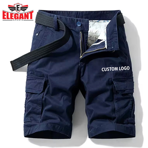 Best Soft <b>Fabric</b> Customized Made Breathable Machine Washable Cargo Pocket Shorts for Men Wear by Elegant Sports - Product Image 3