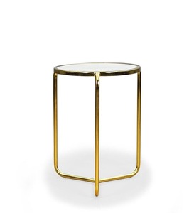 High Quality Modern Luxury Metal Accent <b>Side</b> <b>Table</b> with <b>White</b> Glass Top Design <b>Tables</b> for Living Room and Home Furniture - Product Image 1