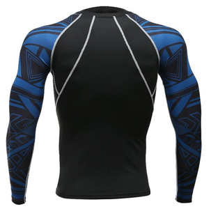 Nuevo OEM Men MMA Custom Printed Rash Guard Diseñe su propia sublimación personalizada Manga completa Rash Guard Alta calidad Precio bajo - Product Image 3