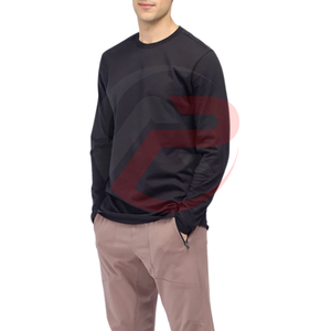 เสื้อเชิ้ตผ้าฝ้ายแขนยาวของผู้ชายผ้าโพลีเอสเตอร์ระบายอากาศได้ดีแห้งเร็วป้องกันรอยยับ - Product Image 1