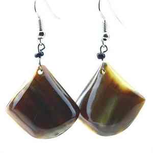 Juego de 2 Pares de Aretes de Cuerno de Búfalo con Diseño Redondo Único, Aretes de Cuerno de Color Blanco, Artesanía Natural - Product Image 5