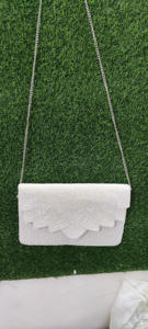 Bolso bandolera con cuentas bohemio hecho a mano de diseñador para mujer, estilo bohemio indio geométrico, estilo Hobo, bordado de noche - Product Image 5