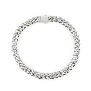 Pulsera de Eslabones Cubanos de 6mm, Plateada en Rodio, Chapada en Oro de 18K, Oro Rosa, Material de Diamante Moissanita, Religiosa, para Regalos y Fiestas - Product Image 5