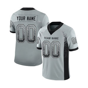 Servicio OME Camiseta de fútbol americano para adultos Gary Color Manga corta Poliéster transpirable para Team Club - Product Image 6