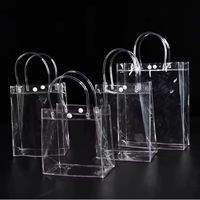 Sac en PVC transparent pour T-shirt avec poignées, logo personnalisé imprimé, imperméable, certifié REACH, couleur personnalisée pour l'emballage de détail