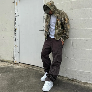 ชุดวอร์มไม่มีฮู้ดสำหรับผู้ชายชุดวอร์มผ้าฝ้ายมีฮู้ดสำหรับ100% - Product Image 4