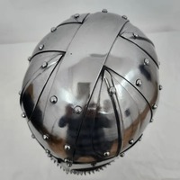Casque de Viking médiéval Armure de combat en acier au carbone 1095 et cotte de mailles Saint Valentin historique