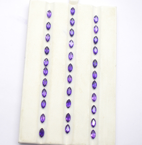 Lote de piedras preciosas sueltas de corte Marquesa de amatista púrpura Natural de 6x3 MM, piedras preciosas naturales, piedras preciosas pequeñas sueltas - Product Image 6