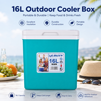 Glacière de camping 16L, glacière portable pour les voyages, la pêche, les pique-niques et la plage